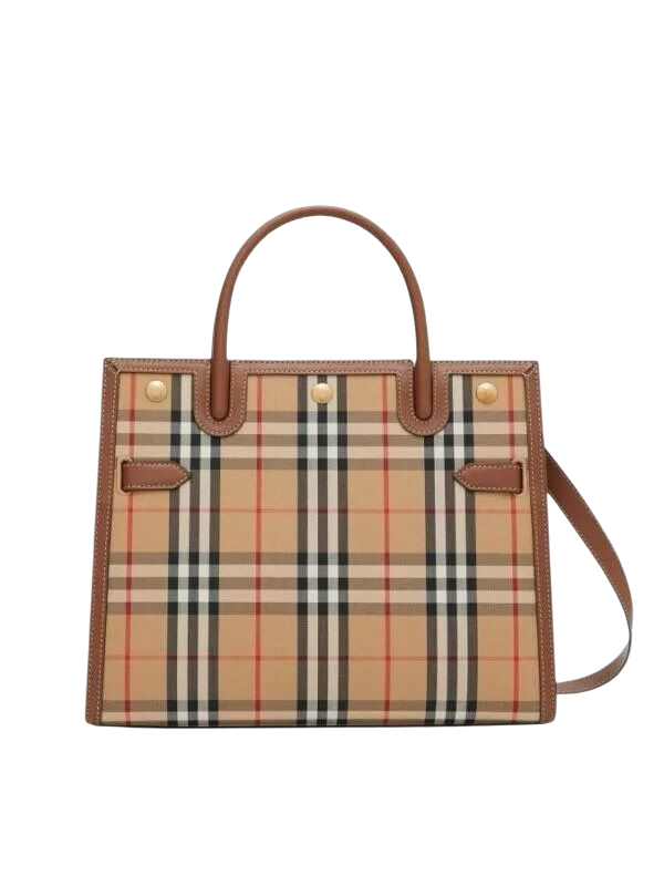 BORSA - BURBERRY TITLE TOTE MARRONE