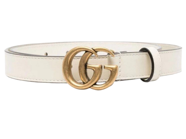 CINTURA - GUCCI MARMONT DOUBLE BIANCO