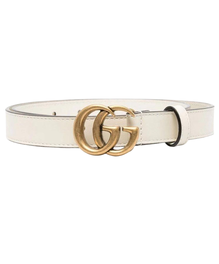CINTURA - GUCCI MARMONT DOUBLE BIANCO