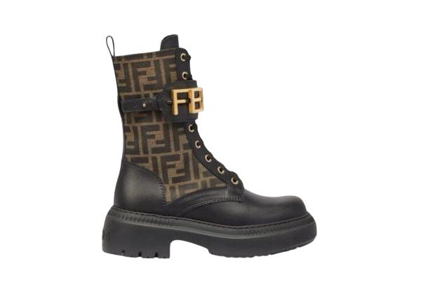 STIVALETTO - FENDI ROCKOKO MARRONE/NERO
