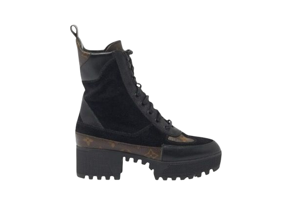 STIVALETTO - LOUIS VUITTON TELA MONOGRAM NERA/MARRONE