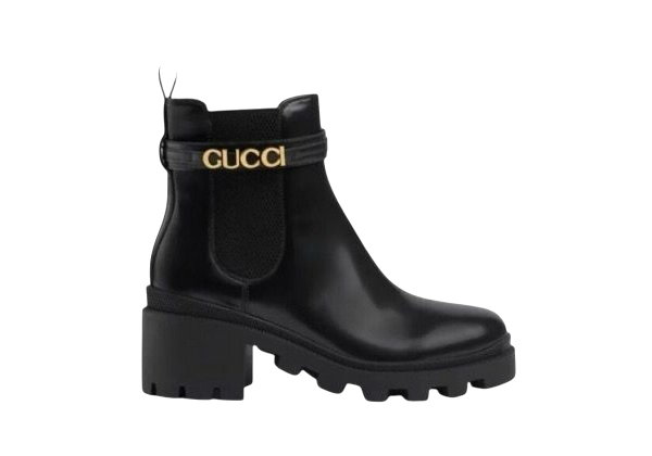 STIVALI - GUCCI LADY BOOTS WITH MEDIUM PARAGRAPH AND LOGO