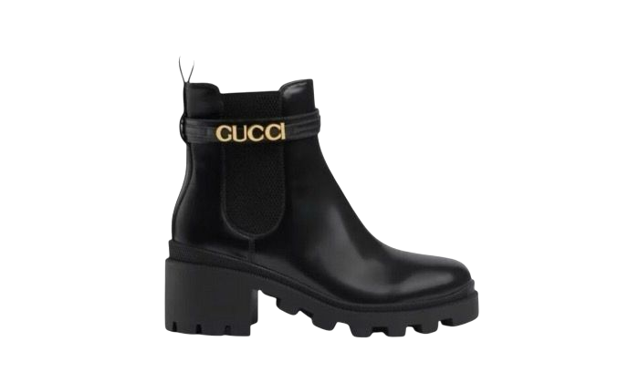 STIVALI - GUCCI LADY BOOTS WITH MEDIUM PARAGRAPH AND LOGO