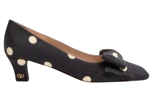 TACCHI - VALENTINO DÈCOLLETÈ BOWOW IN TESSUTO MOIRÈ A POIS
