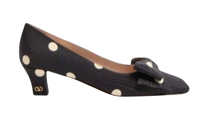 TACCHI - VALENTINO DÈCOLLETÈ BOWOW IN TESSUTO MOIRÈ A POIS