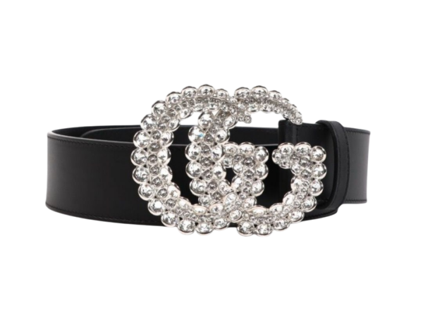 CINTURA - GUCCI FIBBIA DOUBLE G DECORATA CON CRISTALLI
