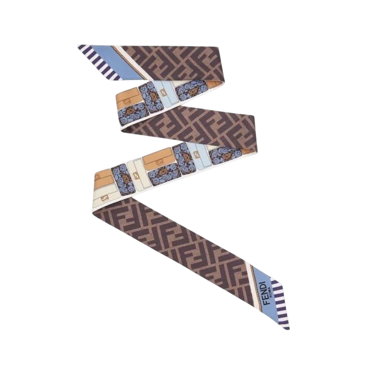 SCIARPA - FENDI IN SETA CON MOTIVO FF MULTICOLORE