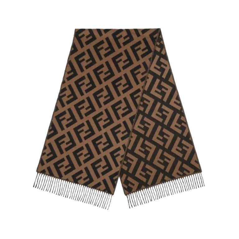 SCIARPA - FENDI IN CASHMERE MARRONE