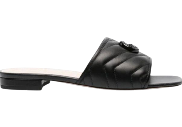 SANDALI - GUCCI DOUBLE-G LIPPER MADE OF QUILTED LEATHER