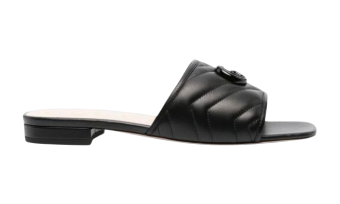 SANDALI - GUCCI DOUBLE-G LIPPER MADE OF QUILTED LEATHER