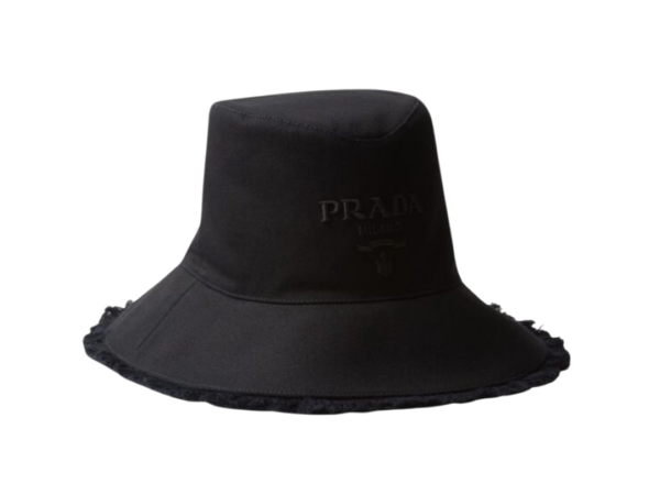 BERRETTO - PRADA A SECHIELLO CON LOGO RICAMATO NERO