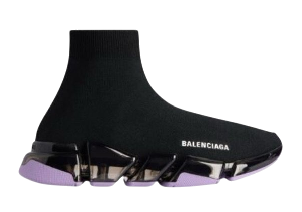SCARPE - BALENCIAGA SPEED TRAINER NERO E LILLA
