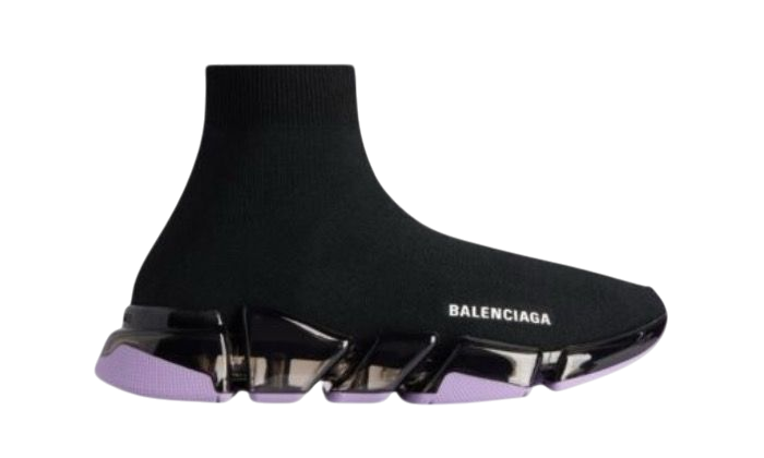 SCARPE - BALENCIAGA SPEED TRAINER NERO E LILLA