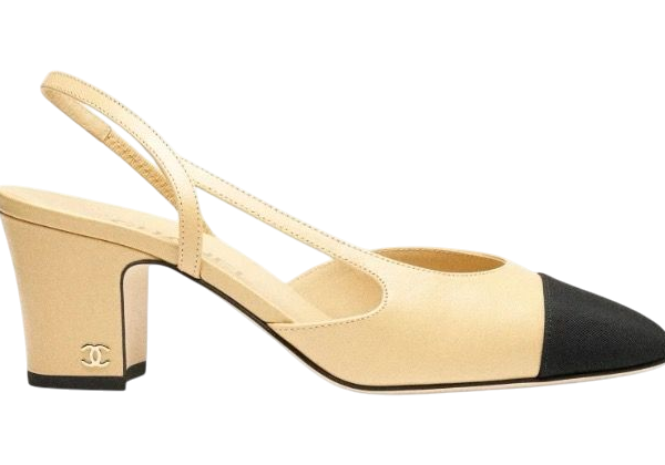 TACCHI - CHANEL MV DI CAPRA E GROS-GRAIN BEIGE E NERO