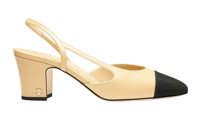 TACCHI - CHANEL MV DI CAPRA E GROS-GRAIN BEIGE E NERO