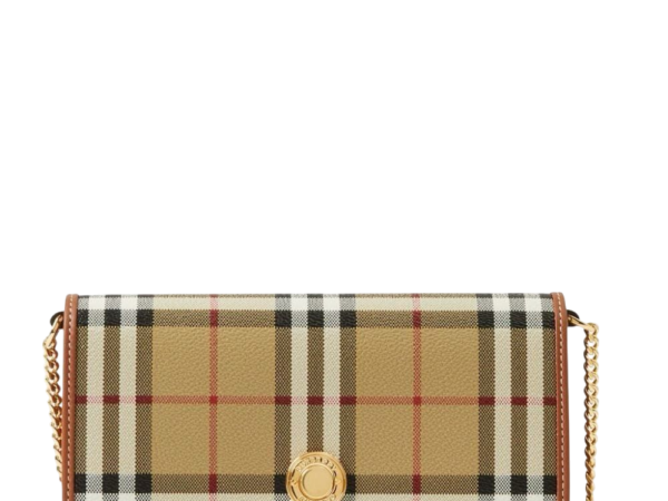 PORTAFOGLIO - BURBERRY LOGO PATTERN MARRONE