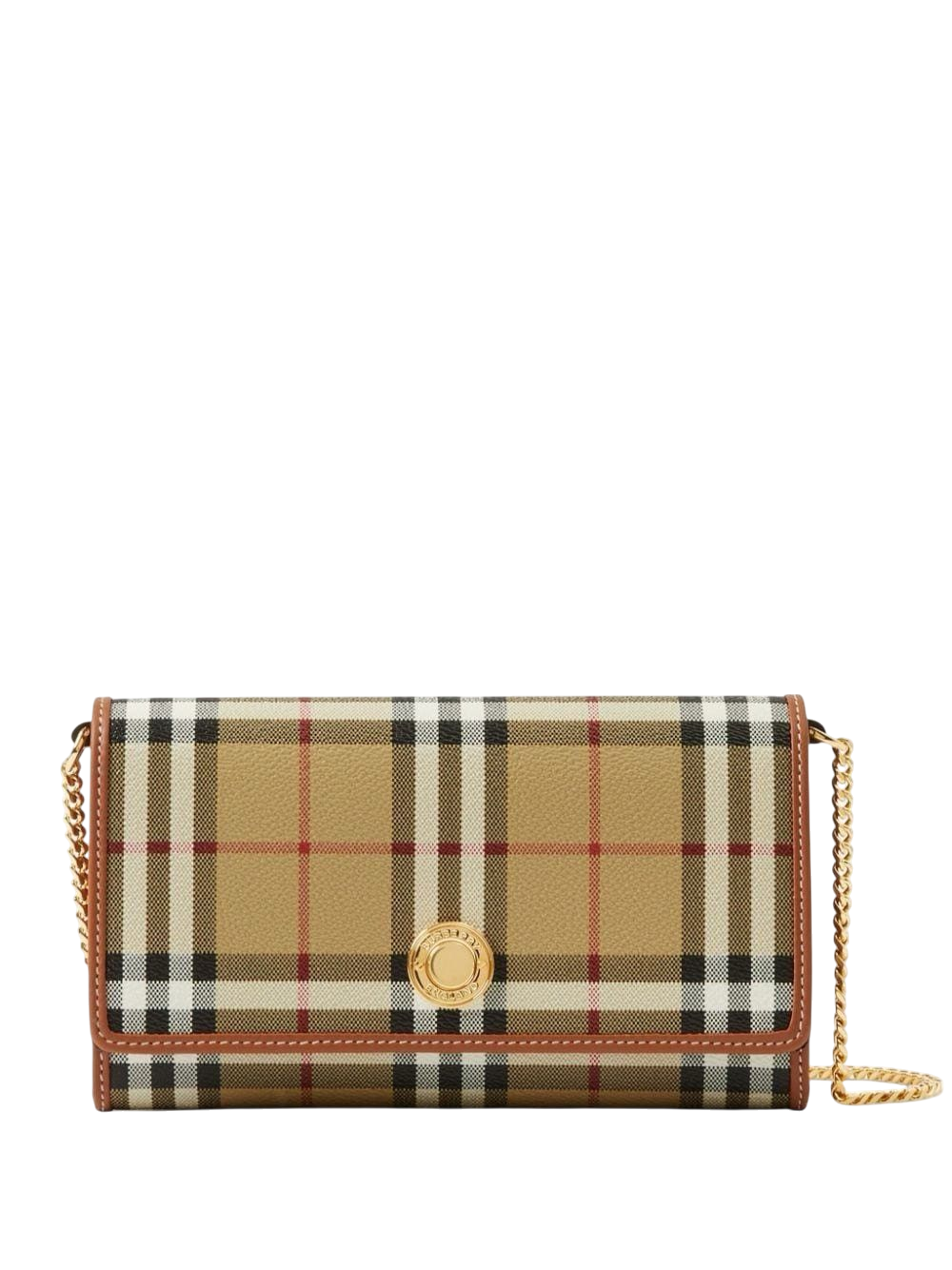 PORTAFOGLIO - BURBERRY LOGO PATTERN MARRONE