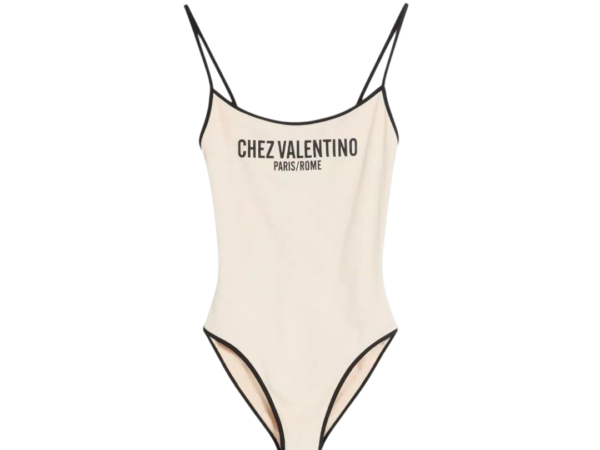 COSTUMI - VALENTINO LYCRA PIQUÈ BETULLA/NERO