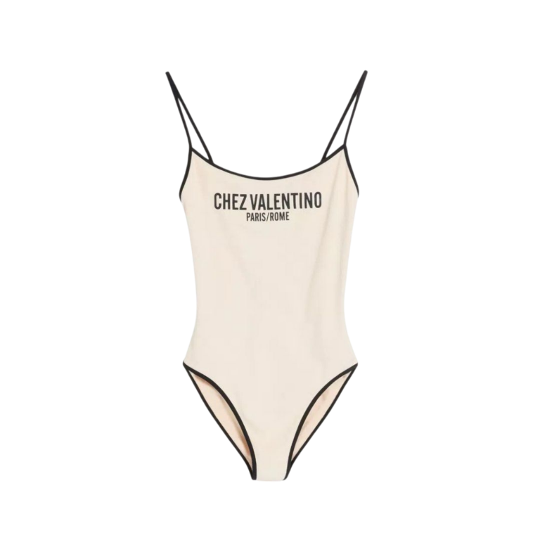 COSTUMI - VALENTINO LYCRA PIQUÈ BETULLA/NERO