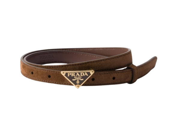 CINTURA -  PRADA IN PELLE SCAMOSCIATA