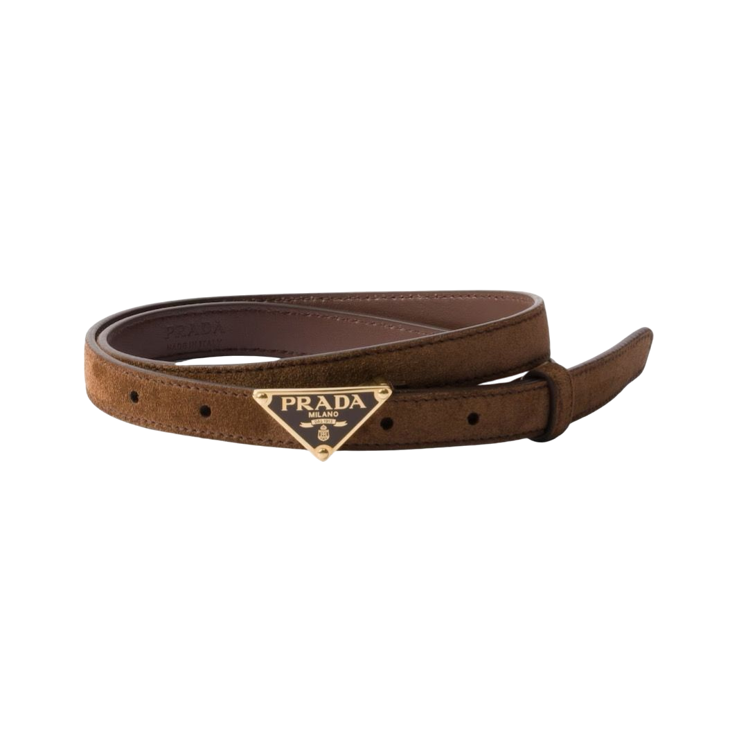 CINTURA -  PRADA IN PELLE SCAMOSCIATA