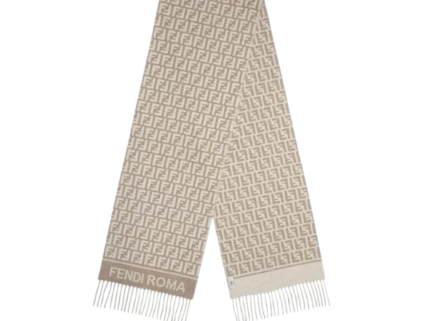 SCIARPA - FENDI IN LANA E CASHMERE GRIGIO TORTORA