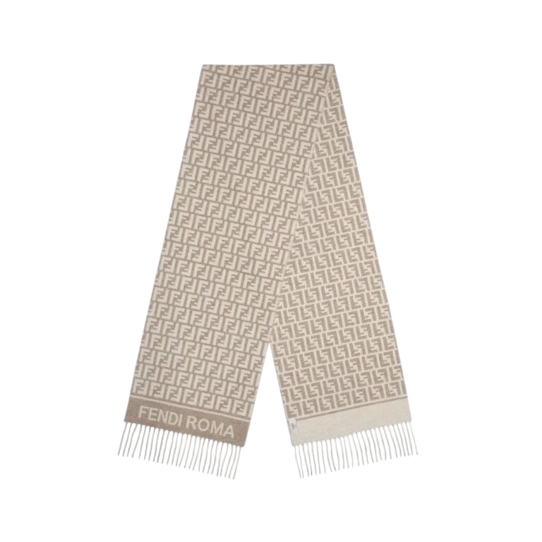 SCIARPA - FENDI IN LANA E CASHMERE GRIGIO TORTORA