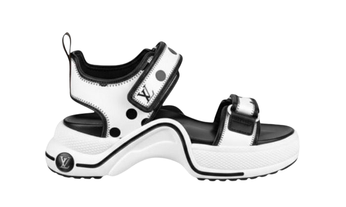 SANDALI - LOUIS VUITTON ARCHILIGHT FLACHE NERO/BIANCO