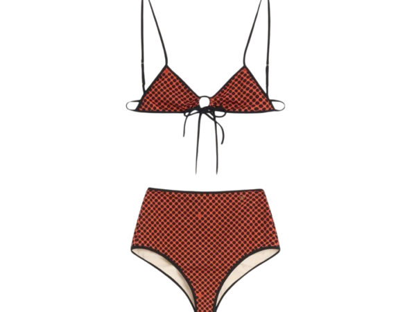 COSTUMI - VALENTINO LYCRA BIKINI ROSSO/NERO