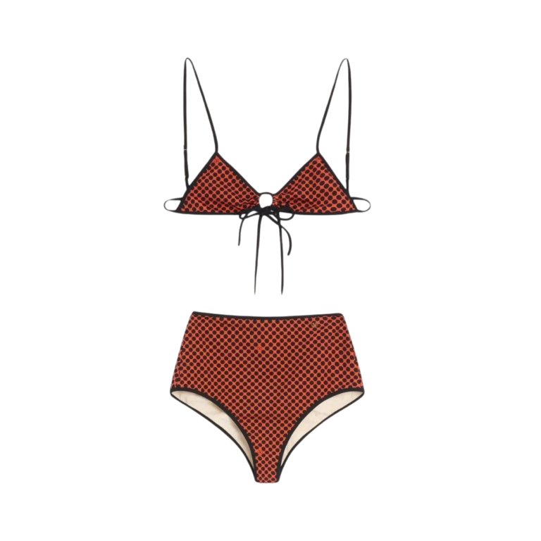 COSTUMI - VALENTINO LYCRA BIKINI ROSSO/NERO