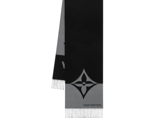 SCIARPA - LOUIS VUITTON GRAFICO DUALE NERO/GRIGIO