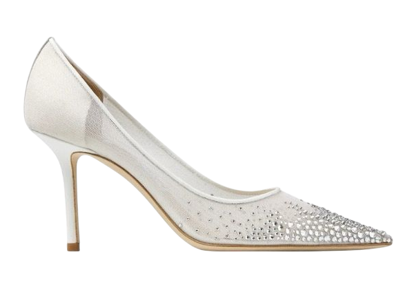 TACCHI - JIMMY CHOO PUMP IN RETE CON CRISTALLI