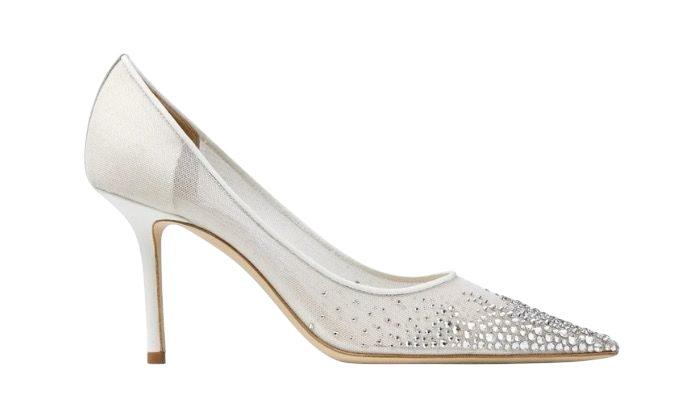 TACCHI - JIMMY CHOO PUMP IN RETE CON CRISTALLI