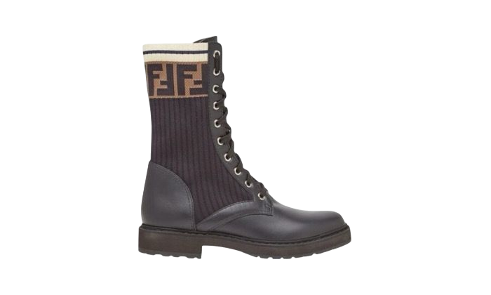 STIVALETTO - FENDI ROCKOKO MARRONE/SCHWARZ