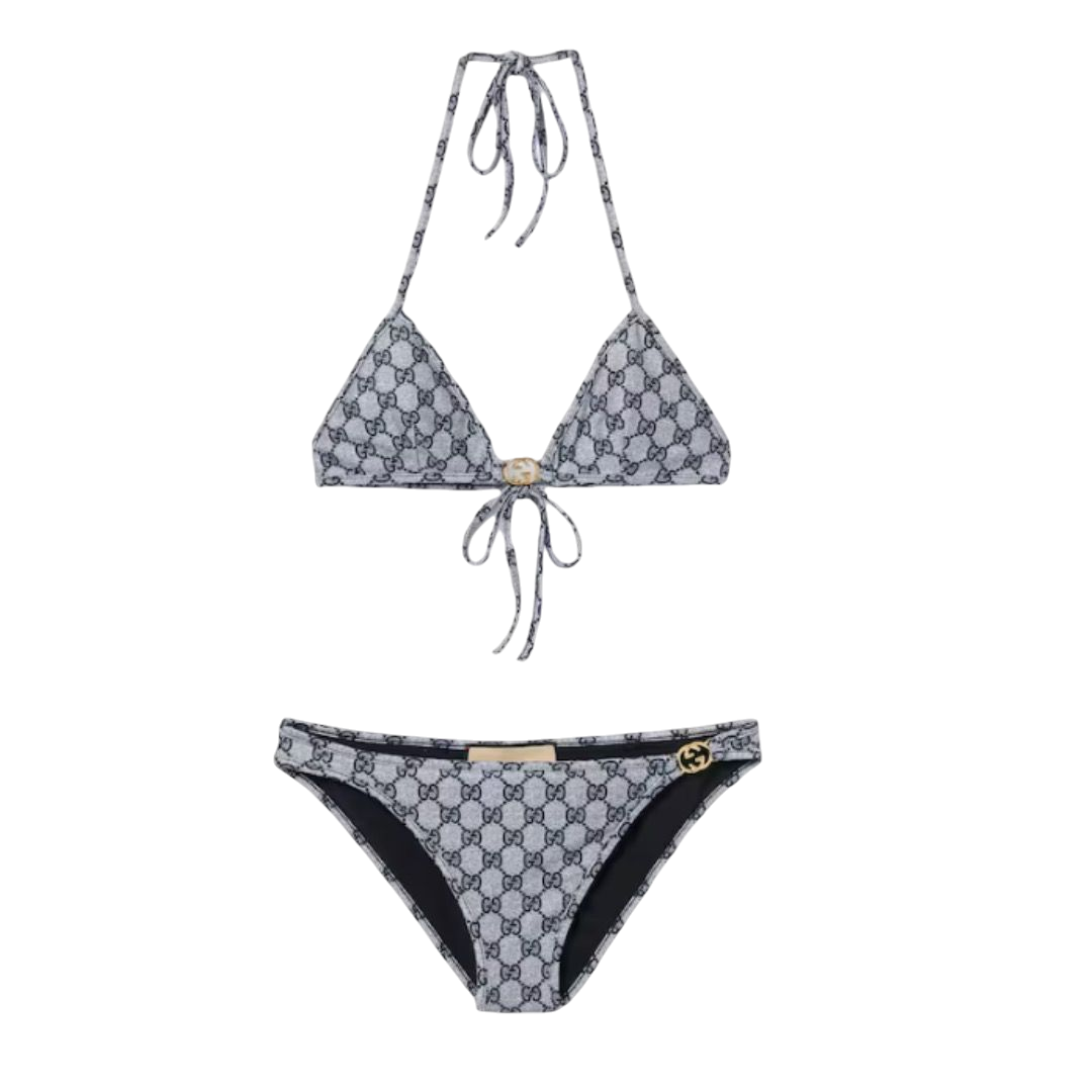 COSTUME - GUCCI STRETCH STAMPATO BLU/BIANCO