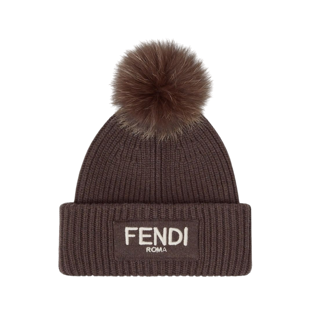 BERRETTO - FENDI LANA MARRONE