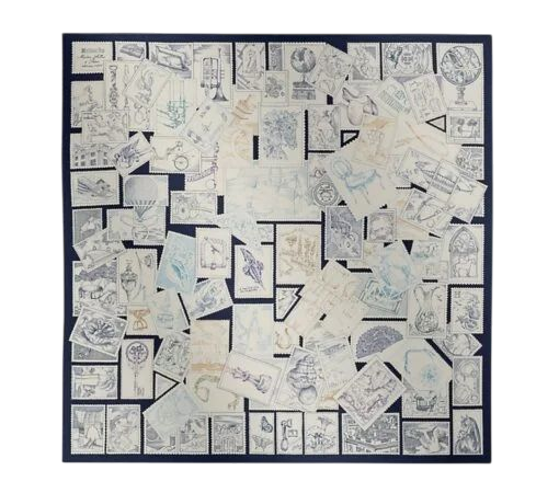 SCIARPA - HERMES FAUBOURG BLU MARINO/BIANCO/INDACO