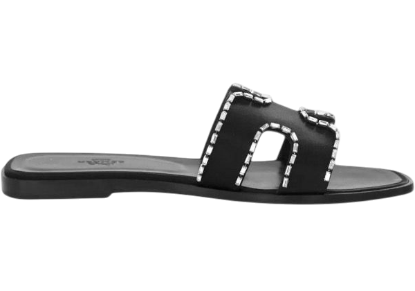 SANDALI - HERMÈS NERO E CRISTALLI DI STRASS