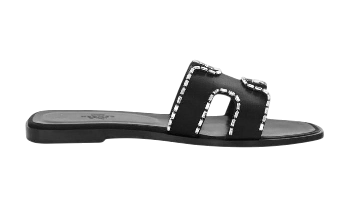 SANDALI - HERMÈS NERO E CRISTALLI DI STRASS