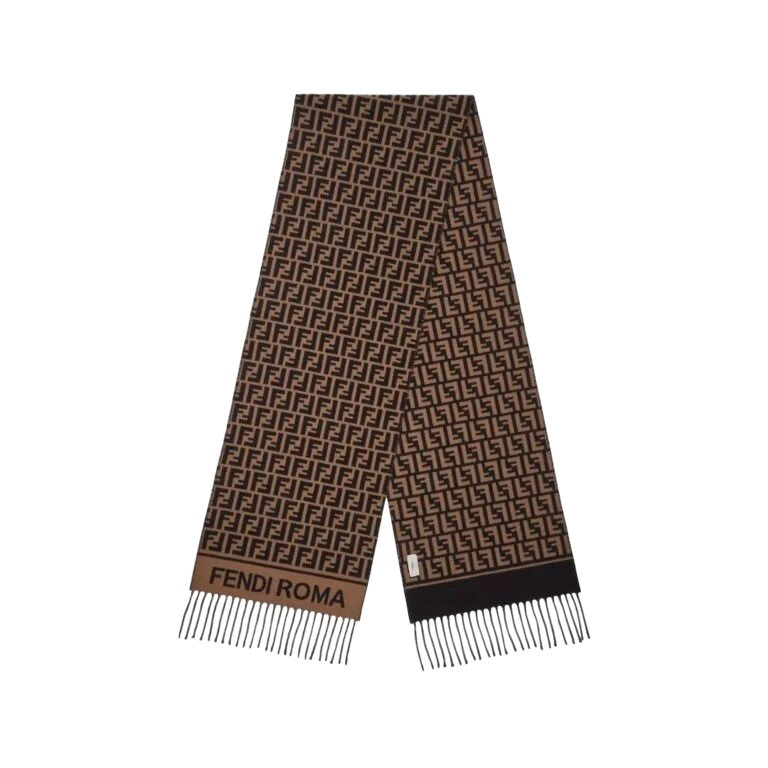 SCIARPA - FENDI IN LANA E CASHMERE MARRONE