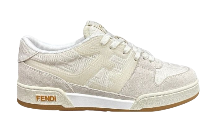 SCARPE - FENDI JACQUARD AVORIO E GRIGIO TORTORA