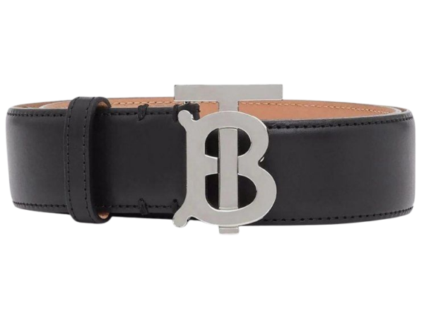 CINTURA - BURBERRY TB NERO/SILVER