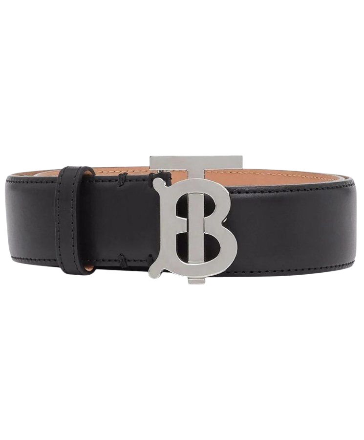 CINTURA - BURBERRY TB NERO/SILVER