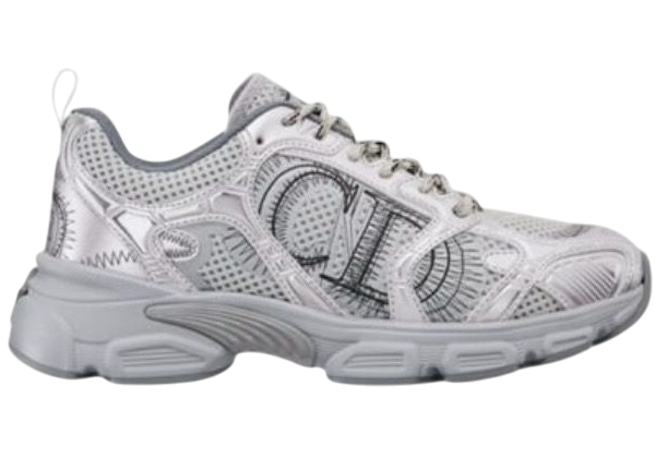 SCARPE - DIOR MESH GRIGIO INSERTI LAMINATI ARGENTO