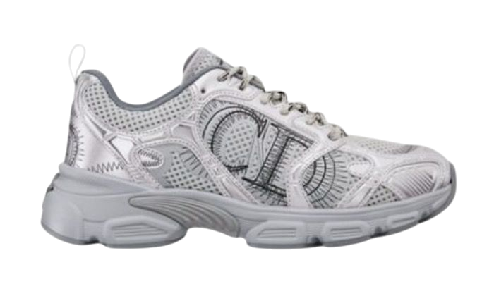 SCARPE - DIOR MESH GRIGIO INSERTI LAMINATI ARGENTO