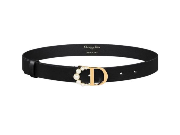 CINTURA - DIOR MV NERA CON PERLE BIANCHE