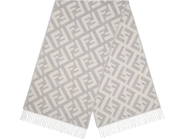 SCIARPA - FENDI IN CASHMERE GRIGIO PALLIDO