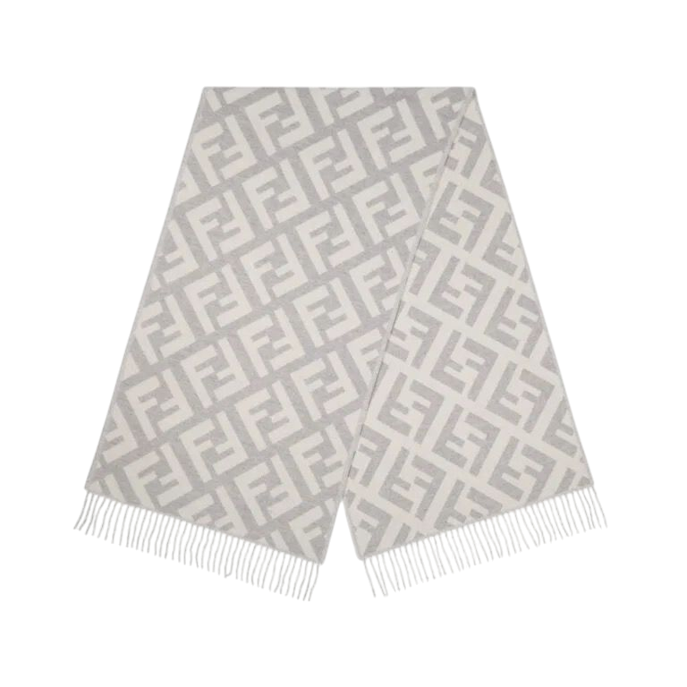 SCIARPA - FENDI IN CASHMERE GRIGIO PALLIDO