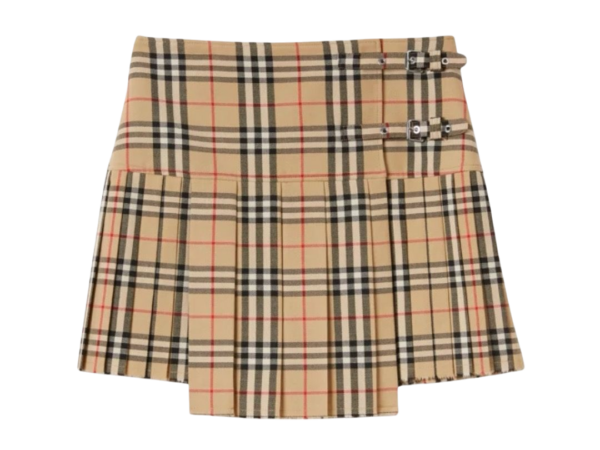 GONNE - BURBERRY MINI A PIEGHE IN LANA CHECK