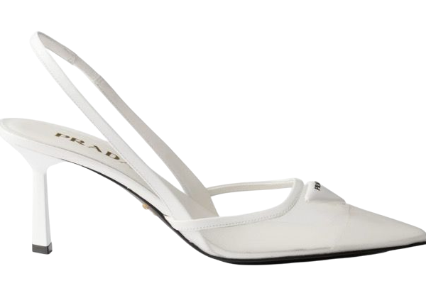 TACCHI - PRADA DÈCOLLETÈ SLINGBACK IN TESSUTO A RETE